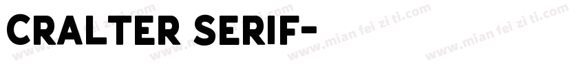 Cralter serif字体转换